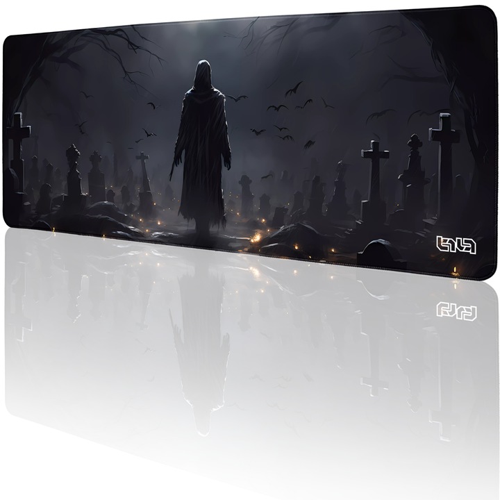 Mousepad TILT Back on Earth, antiderapant, cusaturi manuale, 80x30cm