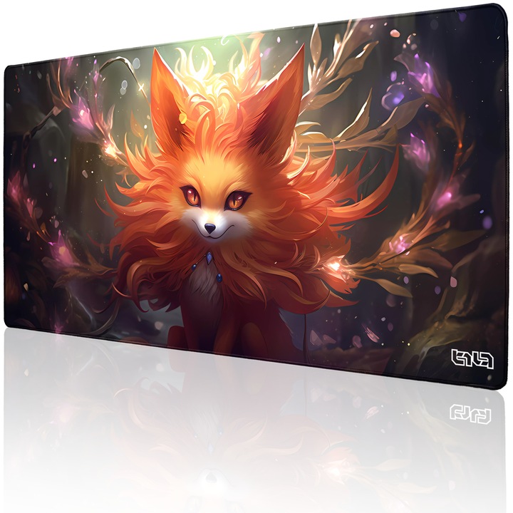 Mousepad TILT Zaczarowany Lisek, 100x50cm, antiderapant, cusaturi manuale