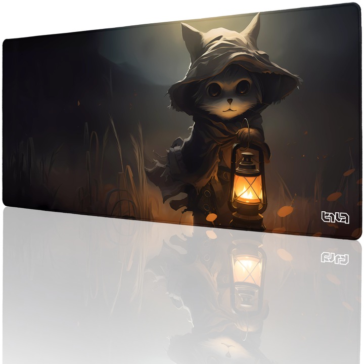 Mousepad, TILT, antiderapant, cusaturi manuale, multicolor, 90x40cm