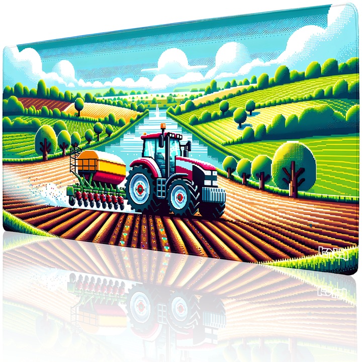 Mousepad, TILT, antiderapant, cusaturi manuale, multicolor, 100x50cm