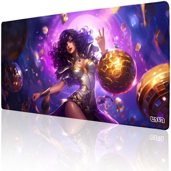 Mousepad, TILT, antiderapant, cusaturi manuale, multicolor, 100x50cm