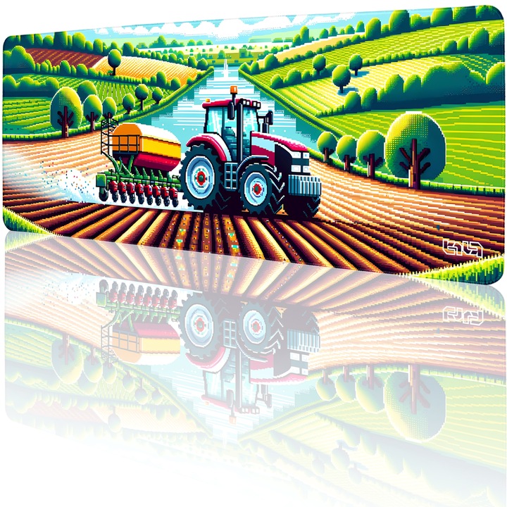 Mousepad TILT Farm Simulator, antiderapant, cusaturi manuale, 80x30cm