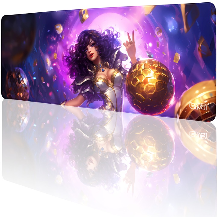 Подложка за мишка TILT Party Never Stops, неплъзгаща се, ръчно шита, 80x30 см, многоцветна