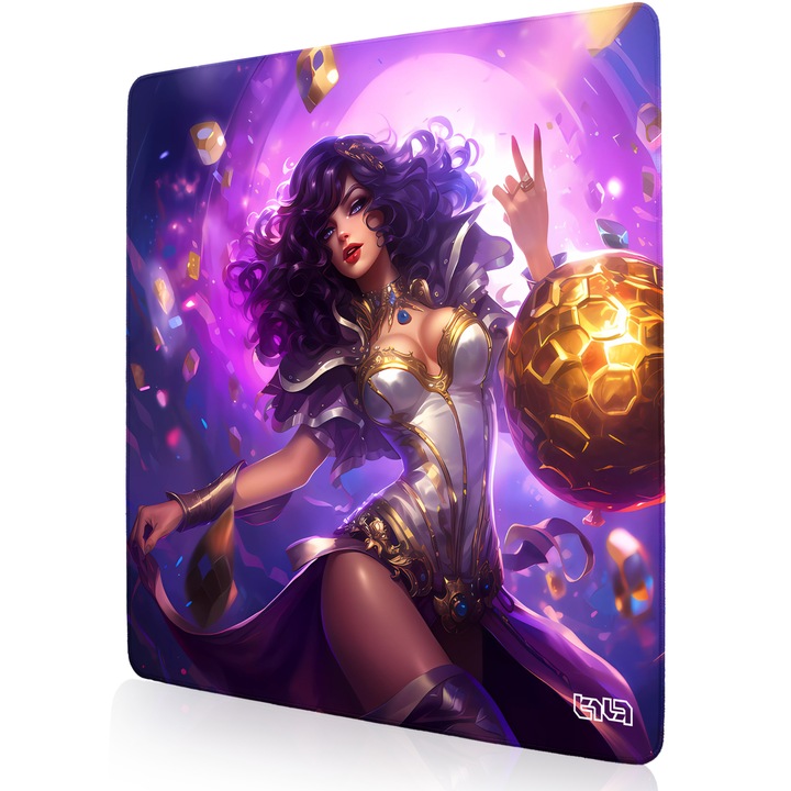 Mousepad, TILT, antiderapant, cusaturi manuale, 50x50cm, multicolor