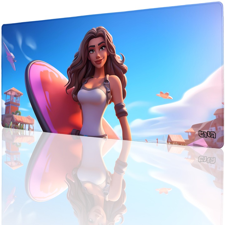 Mousepad, TILT, antiderapant, cusaturi manuale, multicolor, 90x40cm