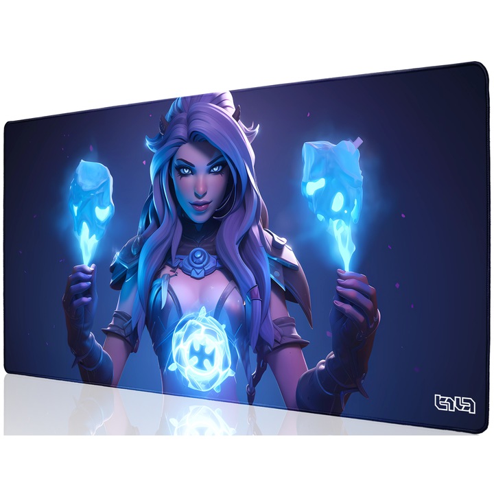 Mousepad, TILT, Miss Frosty, 100x50cm, antiderapant, cusaturi manuale, multicolor