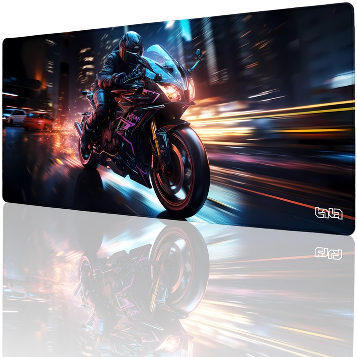 Mousepad, TILT, 90x40cm, antiderapant, cusaturi manuale, multicolor