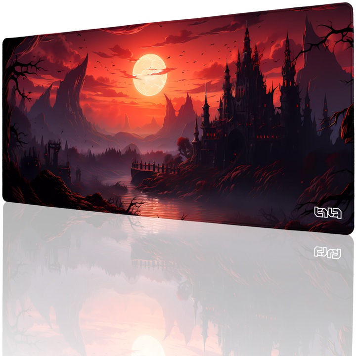 Mousepad, TILT, antiderapant, multicolor, cusaturi manuale, 90x40cm