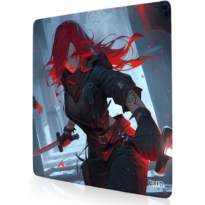 Mousepad, TILT, antiderapant, cusaturi manuale, multicolor, 50x50cm