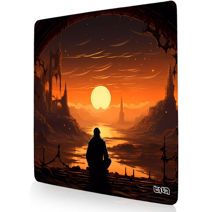 Mousepad, TILT, antiderapant, cusaturi manuale, 50x50cm, multicolor