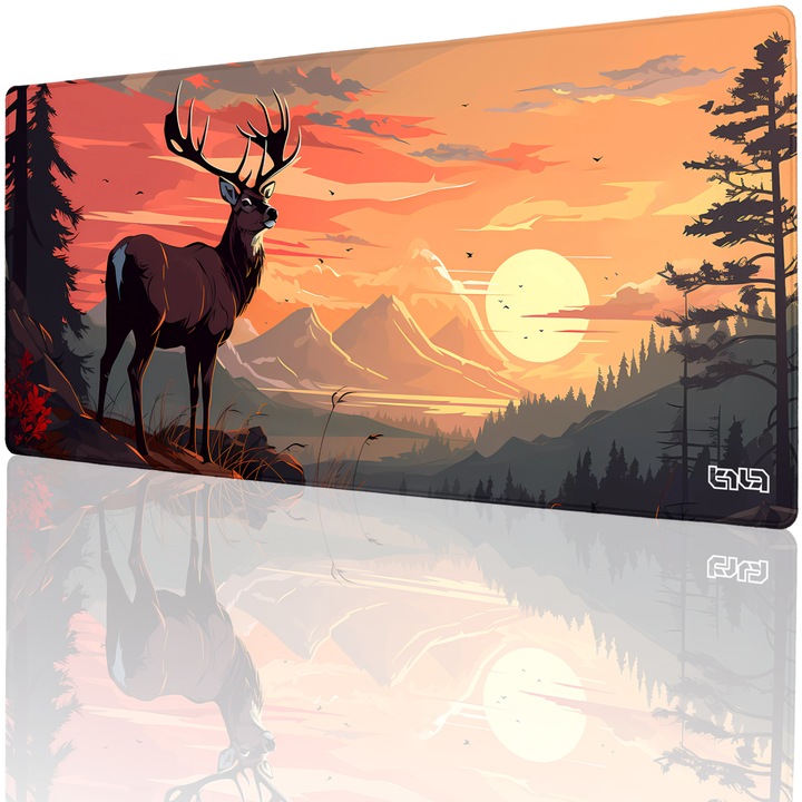 Mousepad, TILT, peisaj cerb, multicolor, 90x40cm