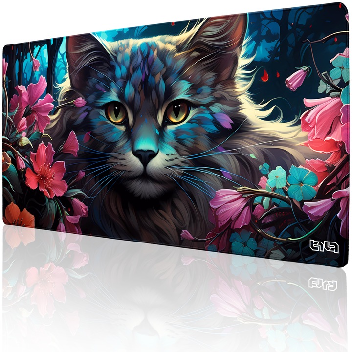 Mousepad, TILT, 100x50cm, antiderapant, cusaturi manuale, multicolor