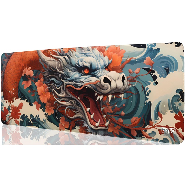 Подложка за мишка TILT Китайски дракон, неплъзгаща се, ръчни шевове, 80x30см
