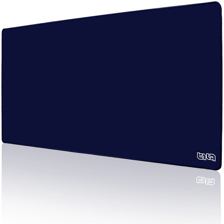 Подложка за мишка TILT Shadow, 100x50 см, неплъзгаща се, ръчно зашити ръбове, тъмносиня