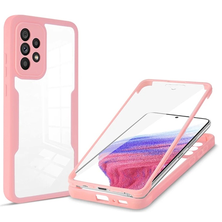 Samsung Galaxy A53 5G tok + fólia - Techsuit ColorVerse 360 Series - rózsaszín