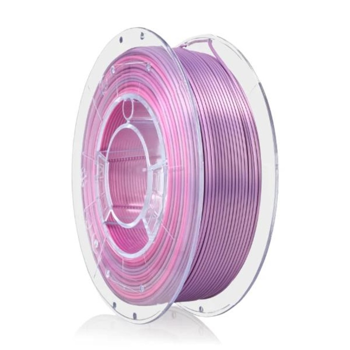 Filament 3D, Rosa3D, Pla Multicolor Satinat, 1.75 Mm, Stralucitor, Usor De Imprimat, Pentru Incepatori Si Profesionisti, Printuri 3D, 350 G, Multicolor/Roz