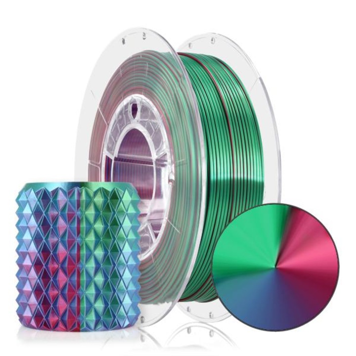 Филамент, ROSA3D, PLA Magic Silk 1.75mm, Aurora, 300g