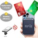 Portofel din piele cu MagSafe, compatibil iPhone 12/13/14/15, RFID, Baltic Blue