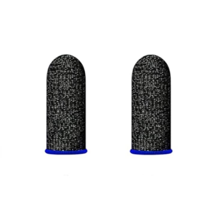 Ezüst Elasztikus, Légáteresztő Gaming Finger Sleeves 2db Fekete