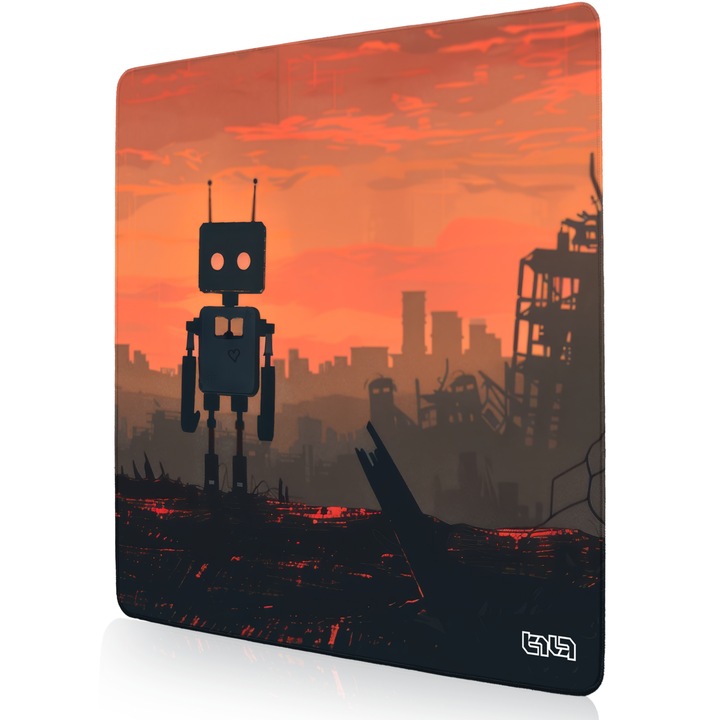 Mousepad TILT Death and Robots, antialunecare, 50x50cm