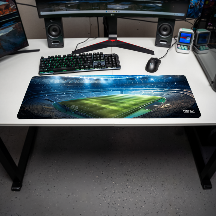 Egérpad TILT, Football Arena, csúszásmentes, kézzel varrott él, többszínű, 80x30cm