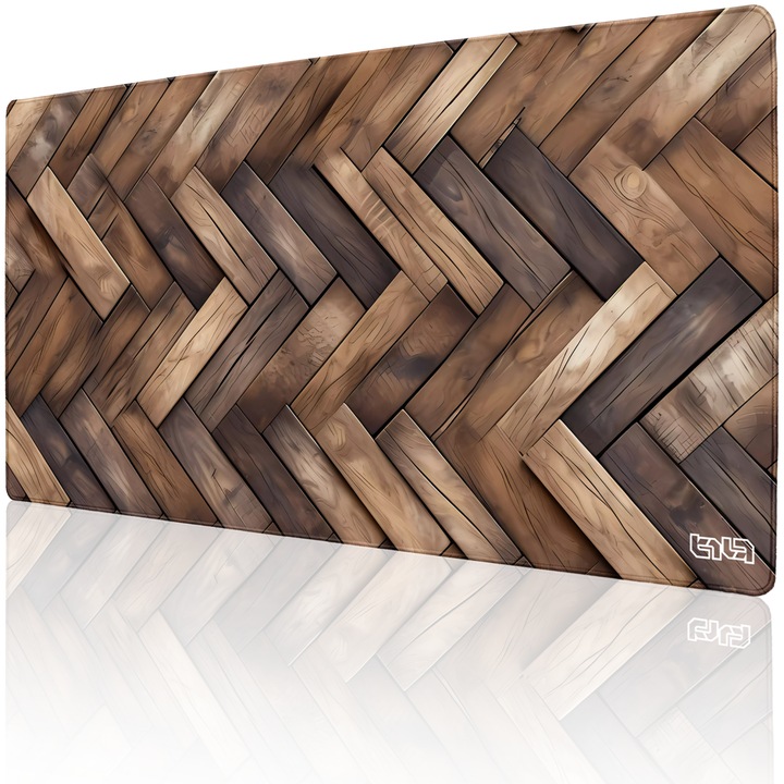 Подложка за мишка TILT, Debowa Podloga, неплъзгаща се, ръчни шевове, 100x50 см