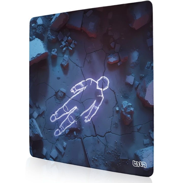 Mousepad TILT Ostatni Slad, antiderapant, cusaturi manuale, 50x50cm