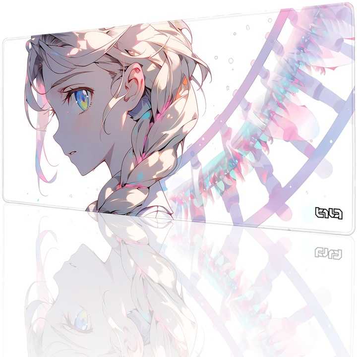 Mousepad TILT DNA, 90x40cm, antialunecare, suport incheietura, negru