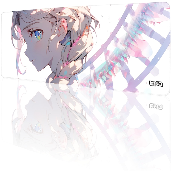 Mousepad TILT, 80x30cm, antialunecare, margini cusute manual, negru