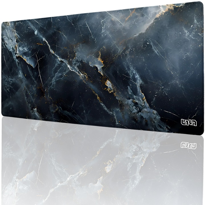Mousepad TILT Cracked Ice, antiderapant, cusaturi manuale, 90x40cm