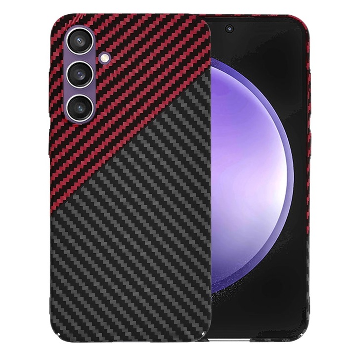 Samsung Galaxy S23 FE tok - Techsuit Carbonite FiberShell - Red Vortex