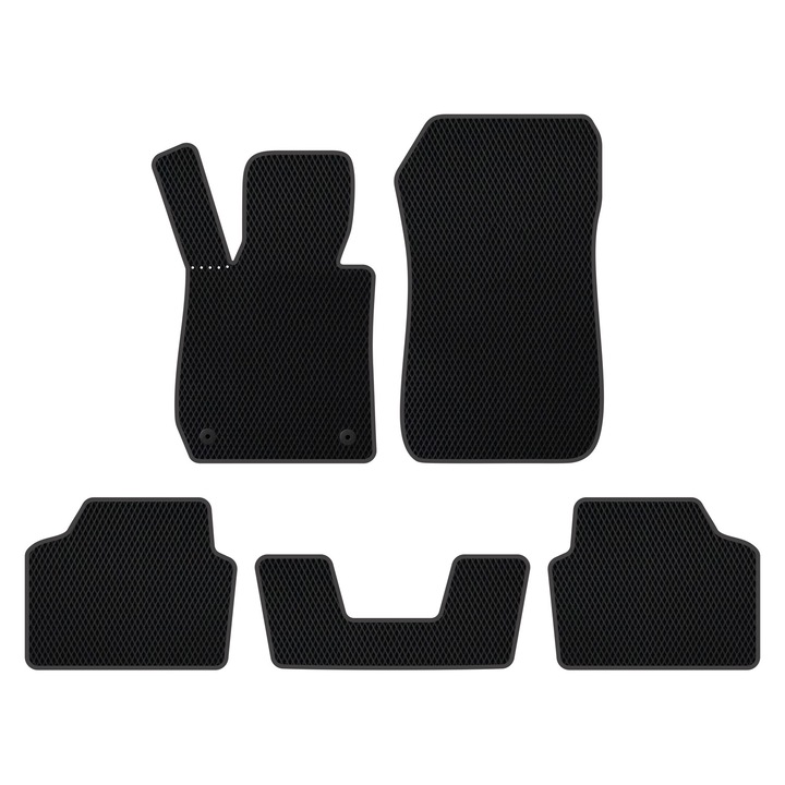 Комплект стелки за BMW E90 3-Series (2005-2008) всички сезони, перфектно съвместими, 5 части, черно/черно