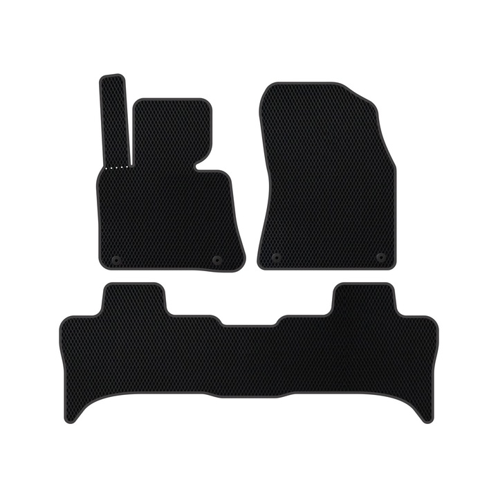 Комплект стелки за кола, посветен на BMW X5 E53 (1996-2006) всички сезони, идеално съвместими, 3 части, черно/черно