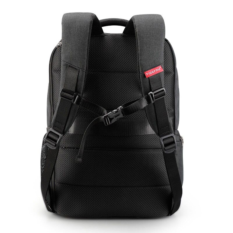 Rucsac laptop 15.6" smart casual, impermeabil, cu port USB, Tigernu, 30x16x45 cm, Negru