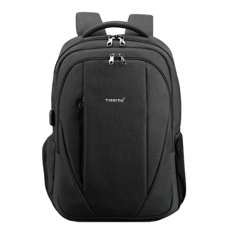Rucsac laptop 15.6" smart casual, impermeabil, cu port USB, Tigernu, 30x16x45 cm, Negru