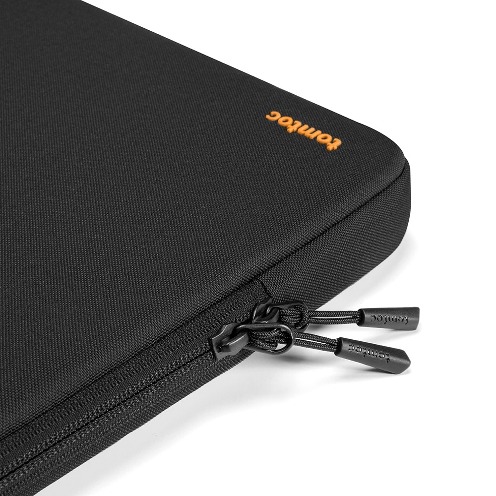 Geanta pentru laptop, antisoc, protectie 360°, intarire la colturi, diagonala maxima 15.6", cu buzunar exterior, textil, Negru