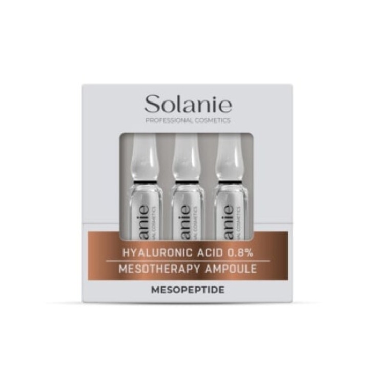Fiole cu acid hialuronic 0.8% pentru mezoterapie 3 buc, Evagarden