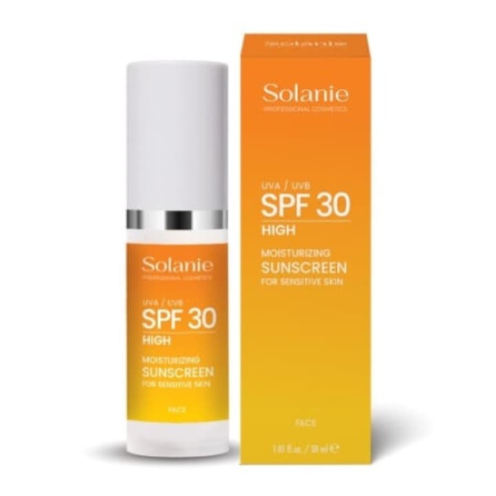 Crema hidratanta pentru ten sensibil cu protectie solara SPF30 30 ml, Solanie