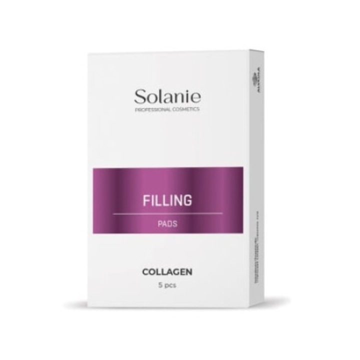 Paduri antirid pentru fata cu colagen hidrolizat si acid hialuronic 5 buc, Solanie