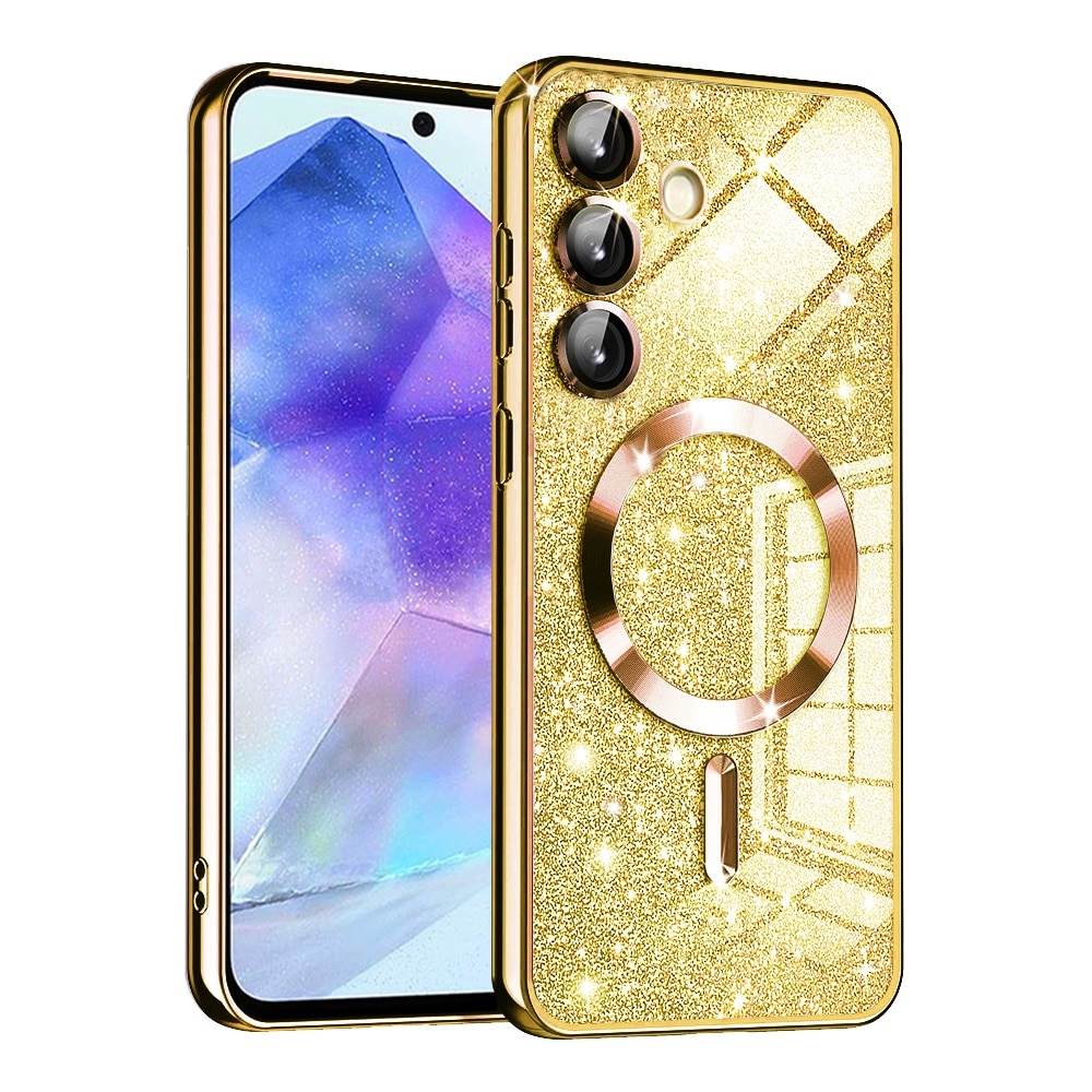 Husa pentru Samsung Galaxy A55 5G - Techsuit Luxury Glitter MagSafe - Gold