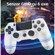 Healife vezeték nélküli vezérlő PS4/Slim/Pro rendszerhez, kettős vibráció, 6 tengelyes mozgásérzékelő, fehér