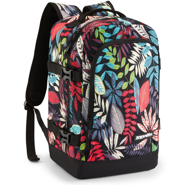 Rucsac de voiaj, Multicolor, Zagatto, 40x20x25 cm, 20L, Compatibil Ryanair, Wizz Air, Atasabil la troler, Impermeabil, Curele compresie, Se deschide ca o valiza, Bretele respirabile, realizate din plasa si burete, Buzunar lateral pentru bautura, ZG916