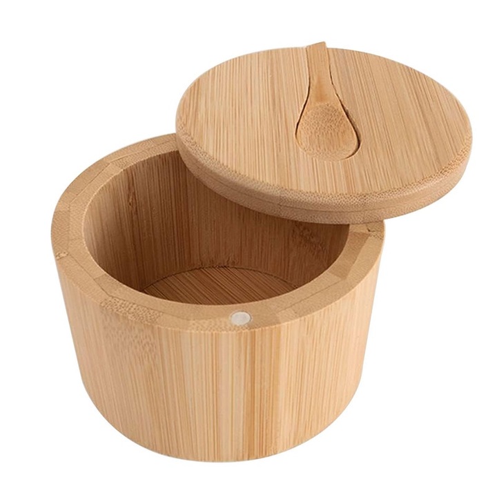 Cutie pentru condimente cu capac pivotant magnetic