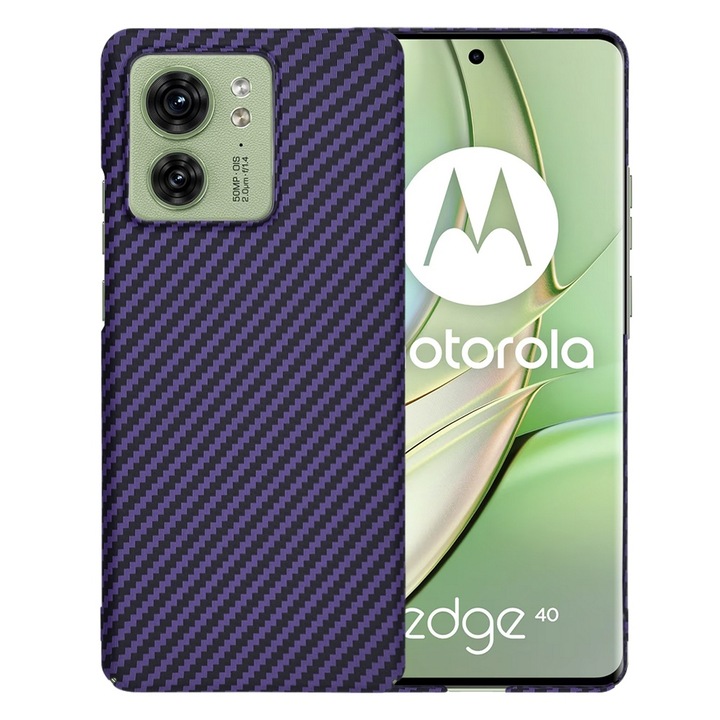 Motorola Edge 40 / Edge (2023) borítója - Techsuit Carbonite FiberShell - lila