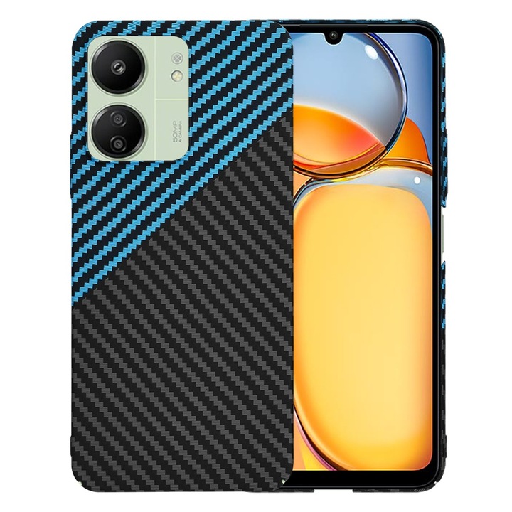 Xiaomi Redmi 13C 4G / 13C 5G / Poco M6 / C65 burkolat - Techsuit Carbonite FiberShell - Blue Pulse