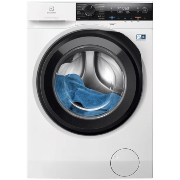 Пералня със сушилня Electrolux Ecoline EW7W4492E, 9 кг пране, 6 кг сушене, 1400 об/мин, LCD, Клас A, Инверторен мотор, SteamCare+Sensicare, TimeManager, Бял