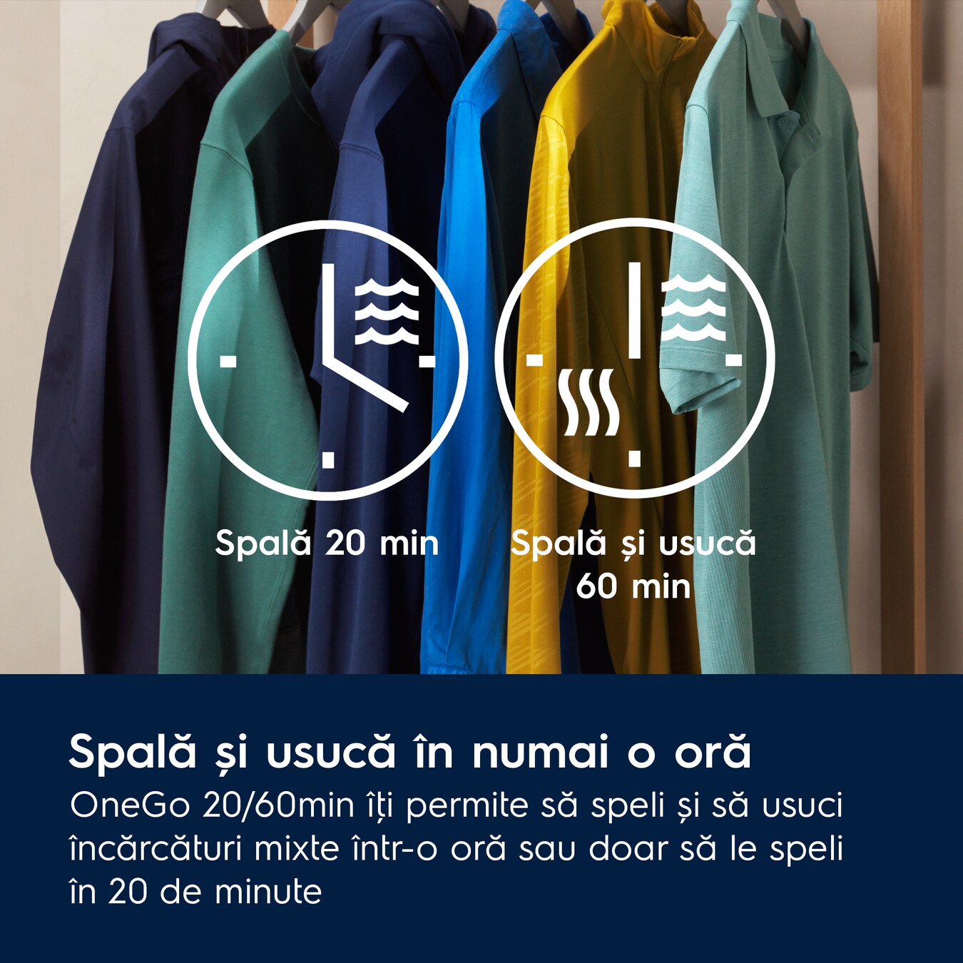 Masina de spalat rufe cu uscator Electrolux Ecoline EW7W2492, 9 kg spalare, 5 kg uscare, 1400 RPM, Clase A, Motor Inverter, SteamCare+Sensicare, TimeManager