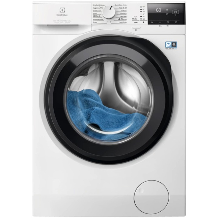 Пералня със сушилня Electrolux Ecoline EW7W2492E, 9 кг пране, 5 кг сушене, 1400 об/мин, Клас А, Инверторен мотор, SteamCare+Sensicare, TimeManager, Бял