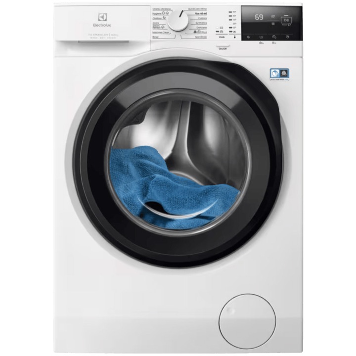 Пералня със сушилня Electrolux Ecoline EW7W2612E, 10 кг пране, 6 кг сушене, 1400 об/мин, Клас А, Инверторен мотор, SteamCare+Sensicare, TimeManager, Бял