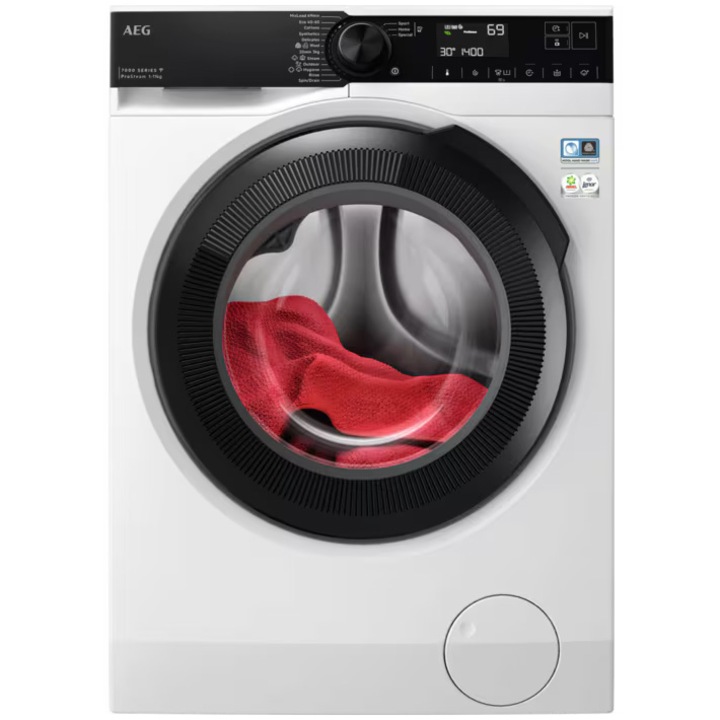 Masina de spalat rufe AEG LFR73044BC, 11 kg, 1400 RPM, Clasa A, WiFi, Motor Inverter, Tehnologie ProSense+ProSteam, TimeSave, Abur Improspatare/EasyIron, Rapid 20 min, AquaControl, Alb